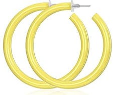 Colorful Big Hoop Earring 80s 90s Retro Large Hoops