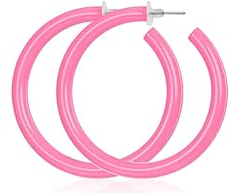Colorful Big Hoop Earring 80s 90s Retro Large Hoops