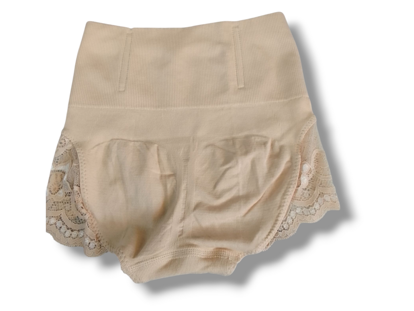 Ladies high waisted lace leg shapewear underwear with boning