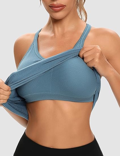 Racerback Tank Top with Built in Bra