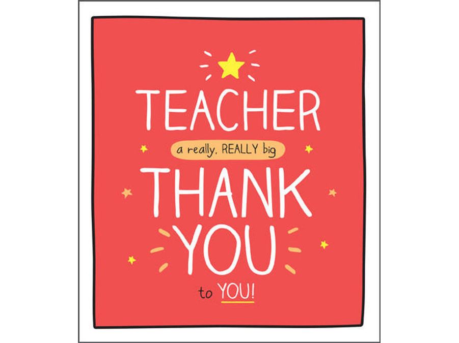 Thank you teacher card