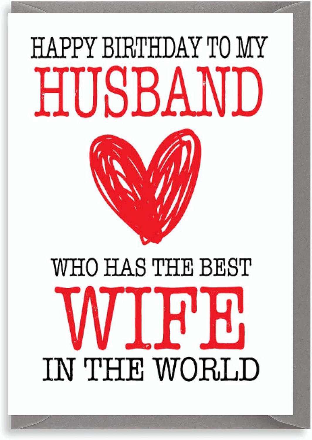 Husband funny birthday card