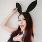 Two black Easter bunny ear headbands