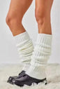 Silky spandex Leg wormers white one size