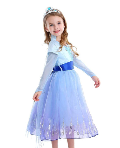 Girls Elsa fancy dress costume