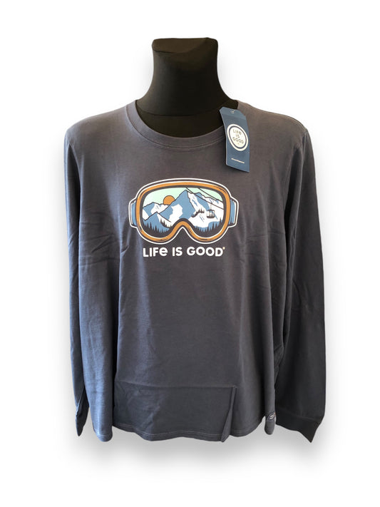 Men's Life is Good Ski print long sleeve t-shirt