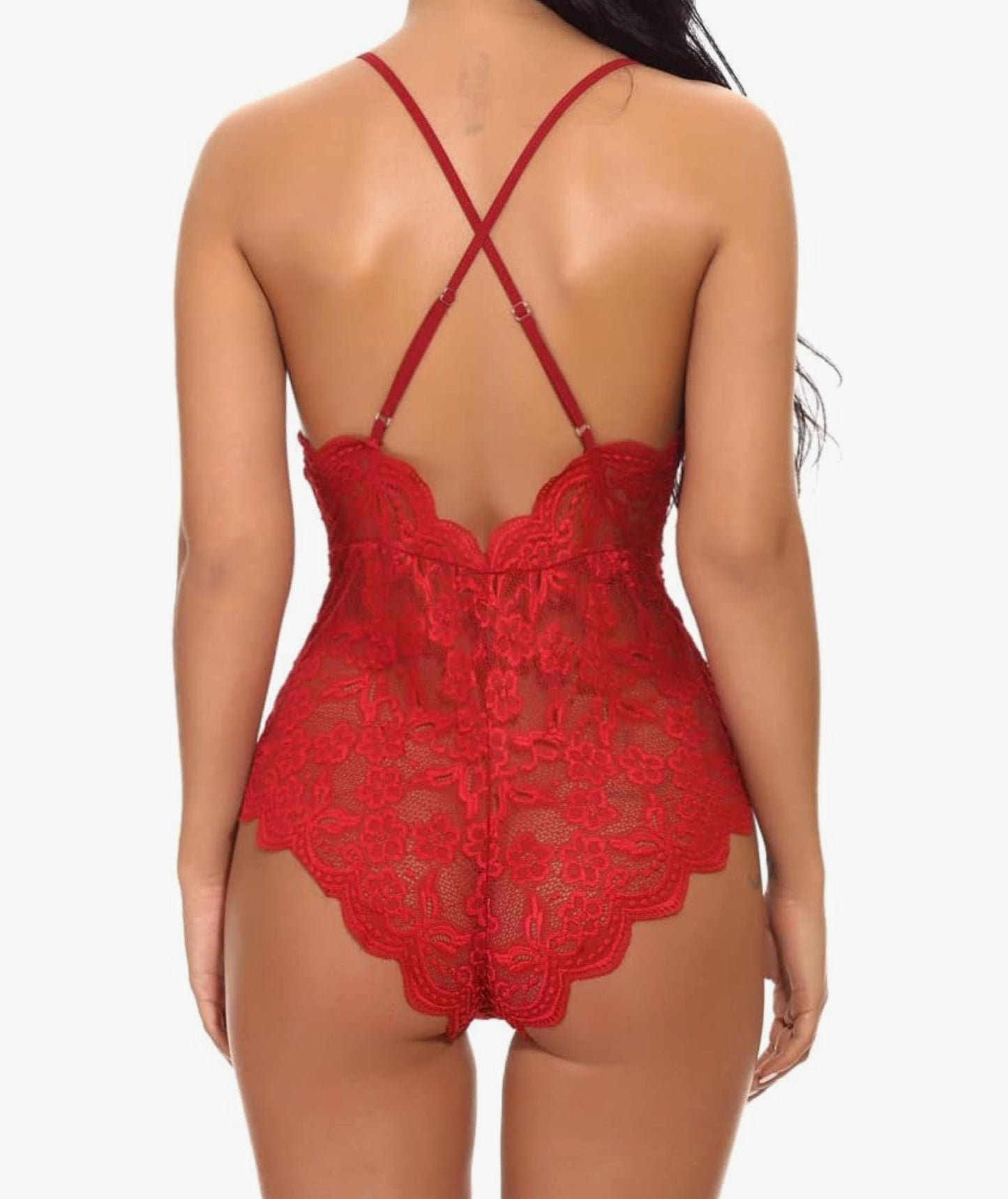 Women Lace Bodysuit One Piece Babydoll Backless Teddy