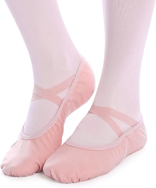 Bezioner Canvas Ballet Split Sole Flat Dancing Slippers