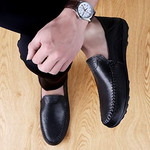 Men's Genuine Leather Casual Shoes Driving Fashion Slip-on Loafers