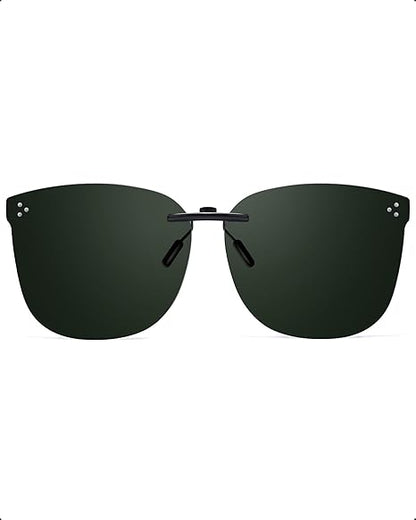 LVIOE Clip on Sunglasses Over Prescription Glasses for Men/Women