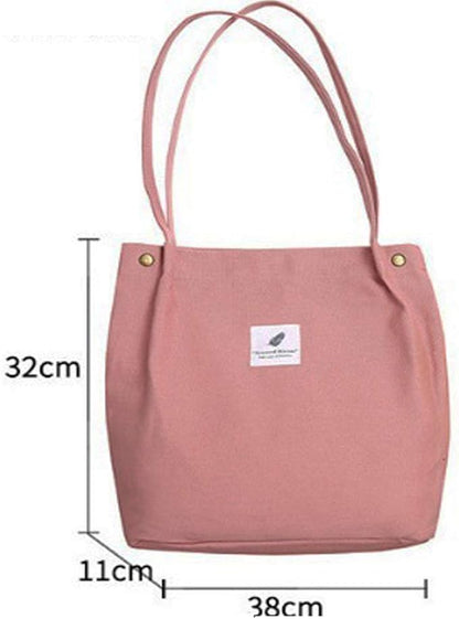 Pink Canvas Tote Bag