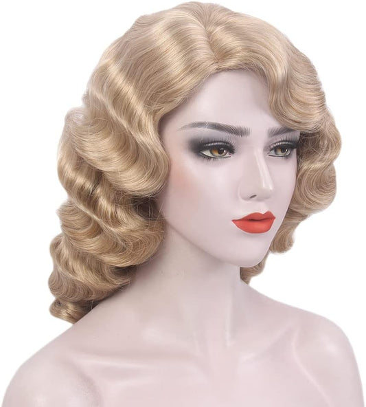 Long Wavy Blonde 1920's Style Wig