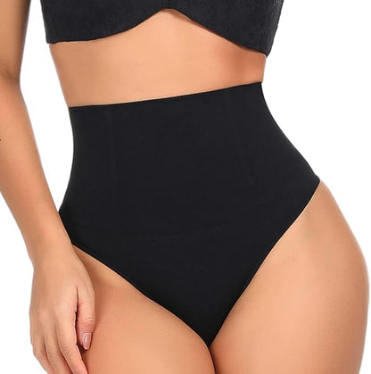 Shapewear Tummy Control Mid Waist Thong with Boning