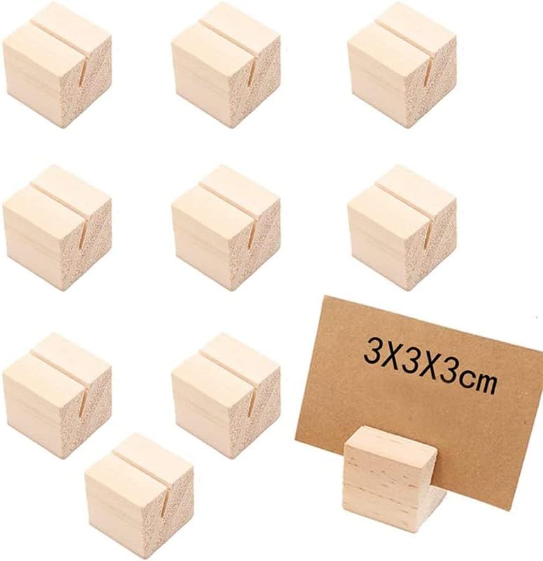 Wooden Card Stand Memo Stand Card Holder 10 Pcs