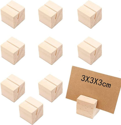 Wooden Card Stand Memo Stand Card Holder 10 Pcs