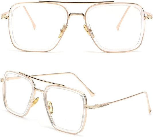 Retro Vintage Gold Frame Clear glasses