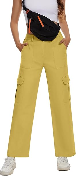 Bestbee Women's Cargo Trousers Yellow