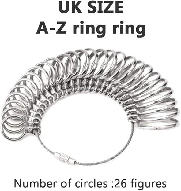 Ring Sizer UK, Ring Gauge for Finger and Rings Sizing, A-Z Rings Measurement Tool