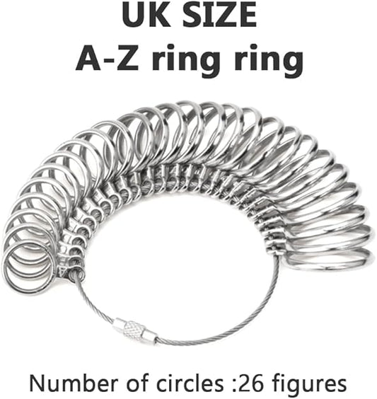 Ring Sizer UK, Ring Gauge for Finger and Rings Sizing, A-Z Rings Measurement Tool