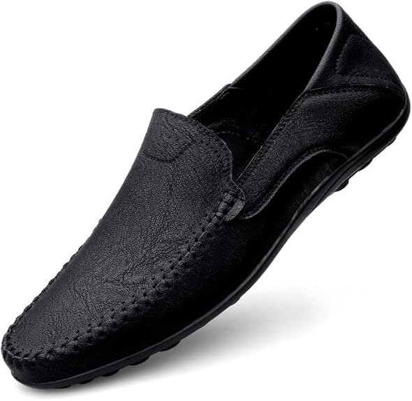 Men's Genuine Leather Casual Shoes Driving Fashion Slip-on Loafers