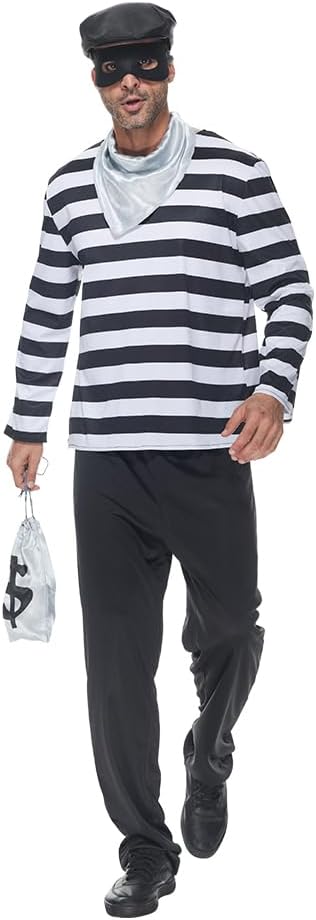 Men's Burglar Fancy Dress Costume