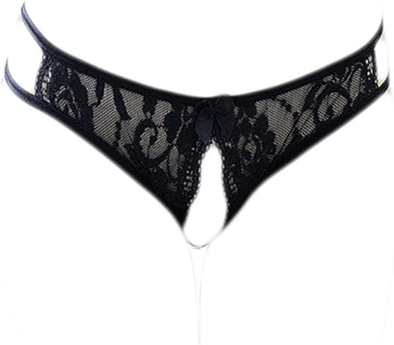 Ladies Lace Crotchless Thong underwear