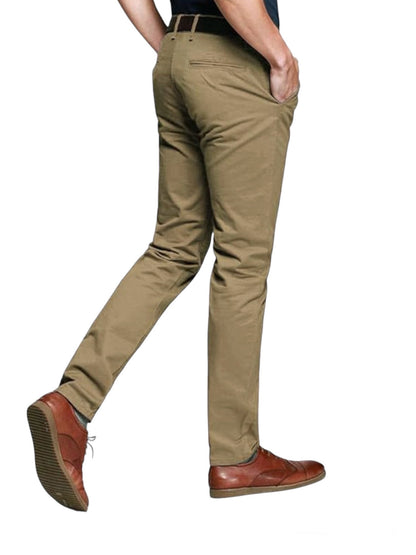 Ochenta Mens Tapered Stretch Chinos Casual Smart Trousers Formal Regular Fit