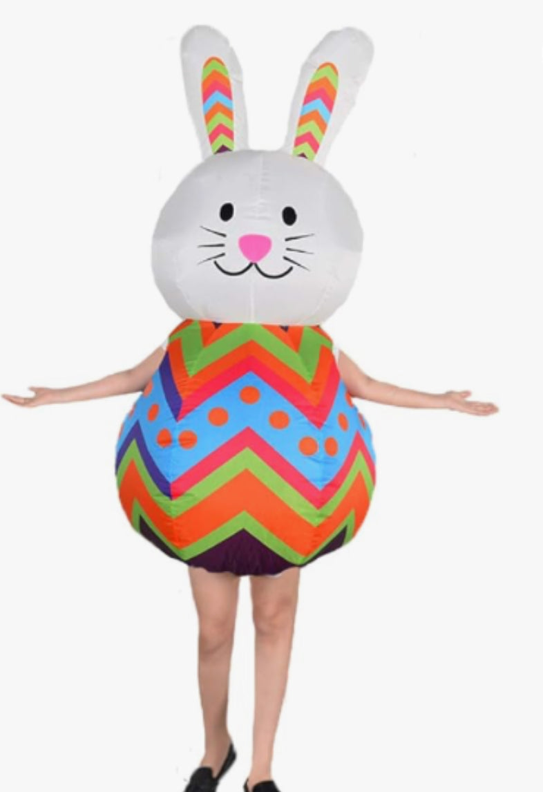 Rafalacy Inflatable Easter Bunny Costume for Adult Inflatable Easter Egg Costume