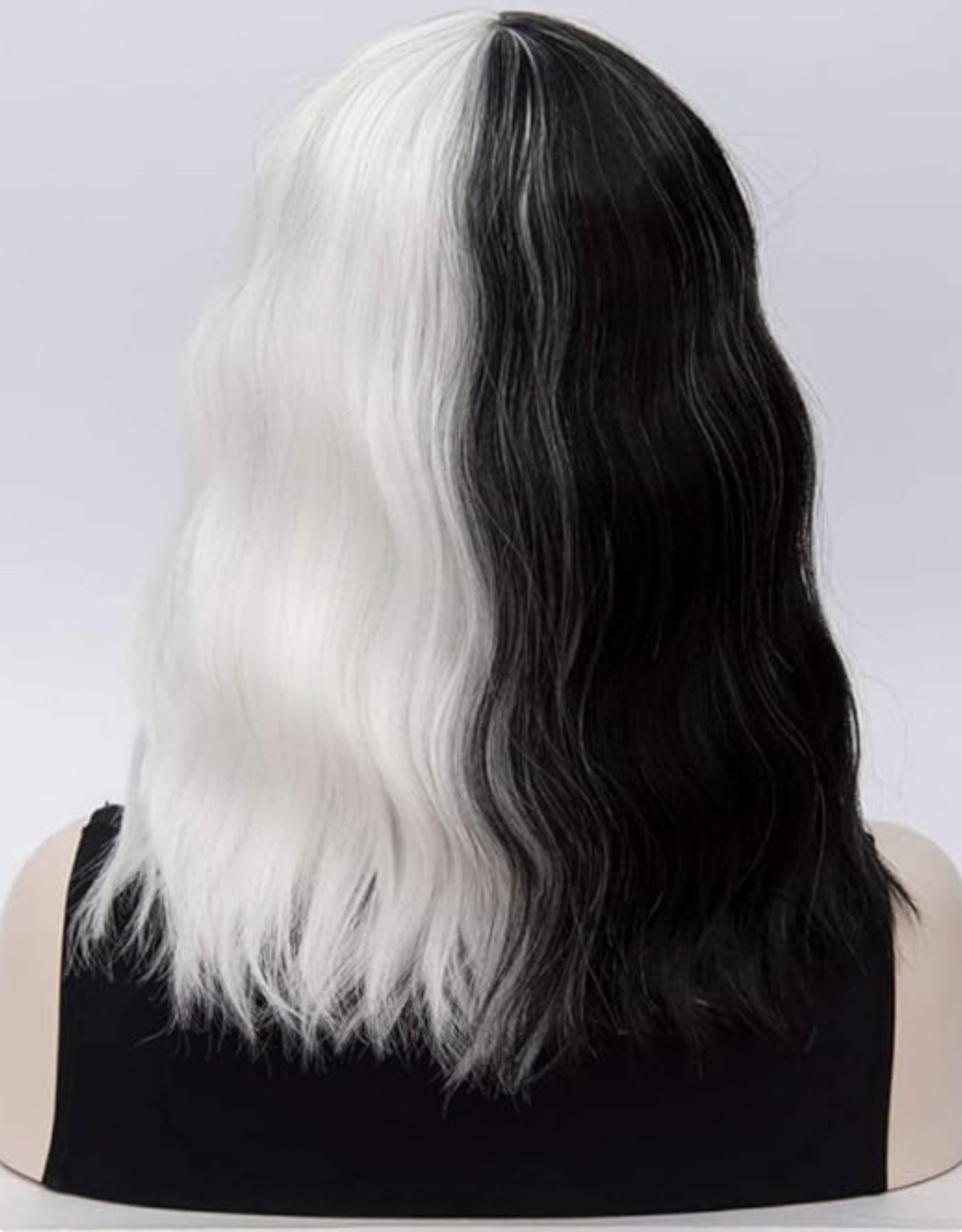 FVCENT Short Black and White Wig