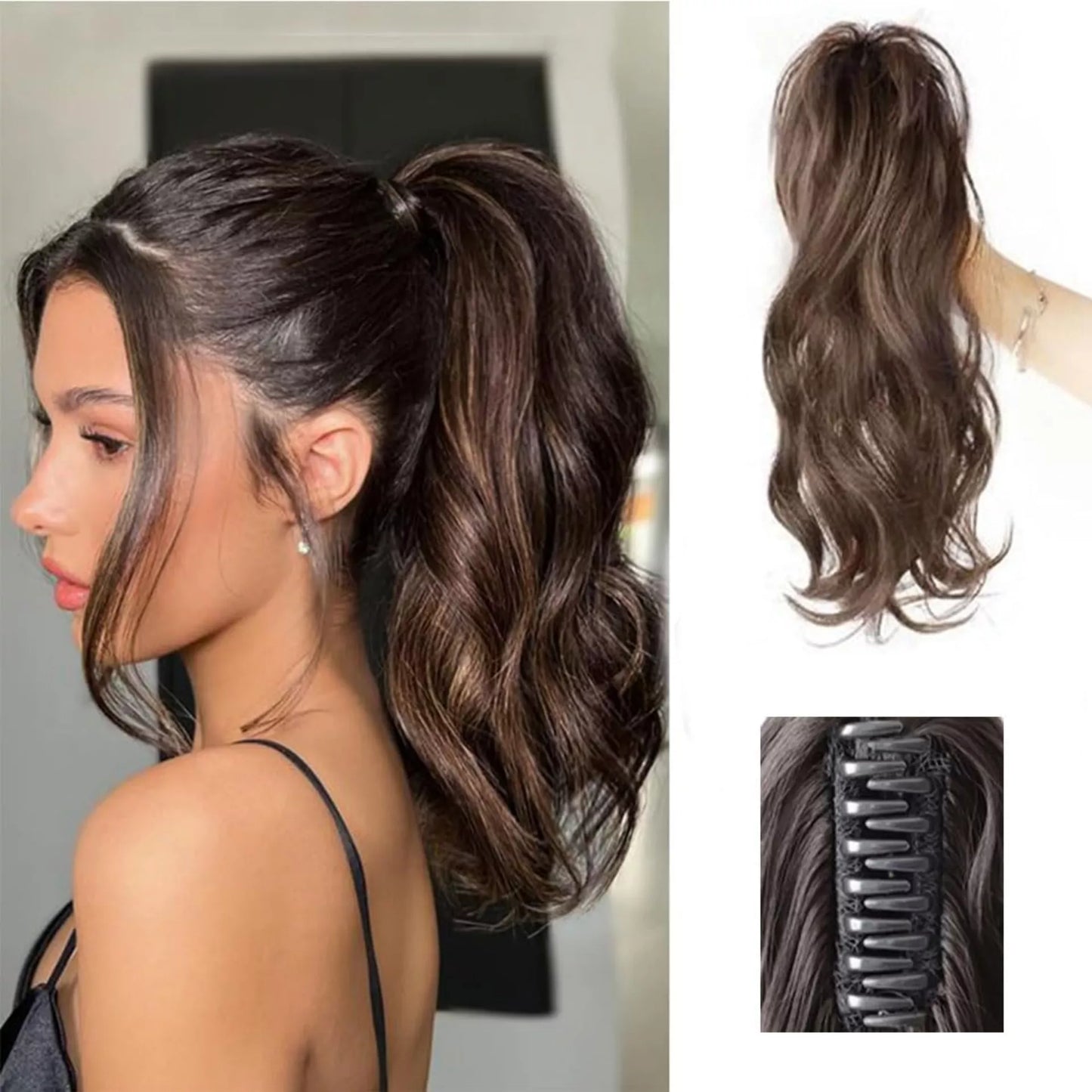 Highlight Ponytail Extension Claw Multi Layered Hair