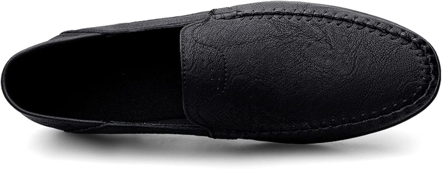 Men's Genuine Leather Casual Shoes Driving Fashion Slip-on Loafers