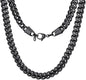 Mens Black Sturdy and Strong Chain 22 inch Necklace