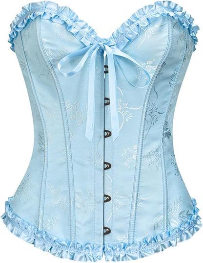 Sexy Bow & Lace up Corset Bustier Top Shaper Corset