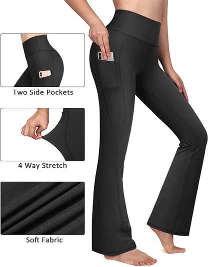 Ladies G4Free Bootcut Yoga/Sports leggings with side pockets