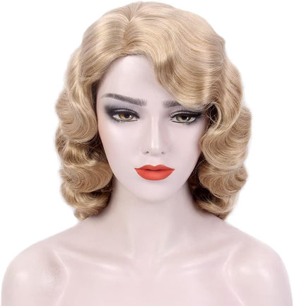 Long Wavy Blonde 1920's Style Wig