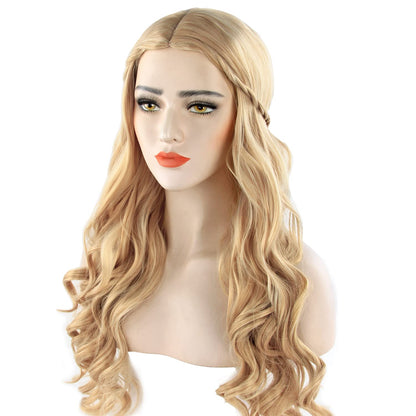 Acecharming Long Blonde Wig with Braid