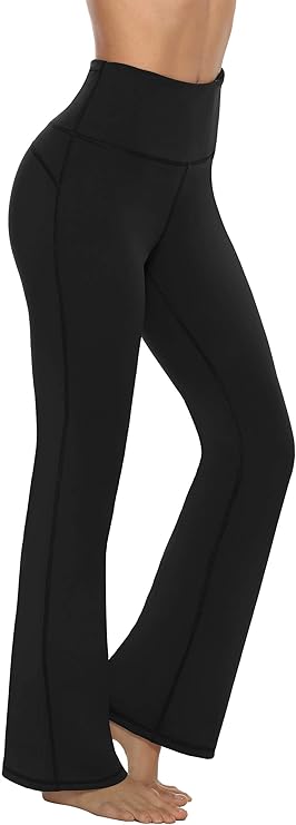 AFITNE Bootcut Yoga Pants with High Waist Tummy Control and Pockets