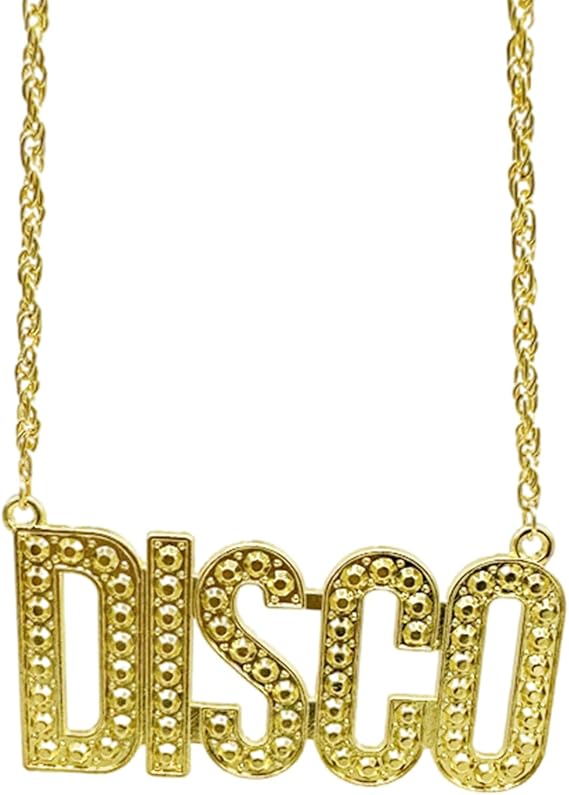 Disco Necklace Gold Chain Necklace fancy dress