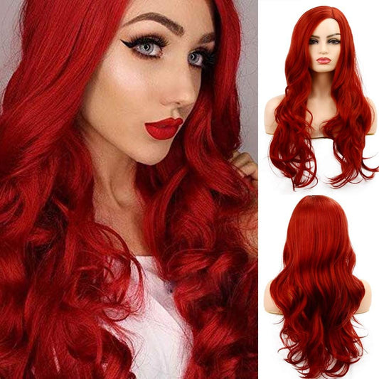 Baruisi Long Curly Wavy Red Wig