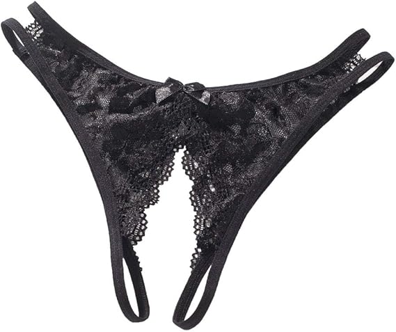 Ladies Lace Crotchless Thong underwear