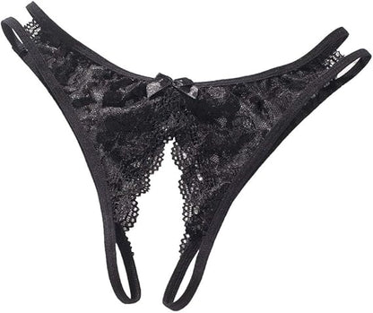 Ladies Lace Crotchless Thong underwear