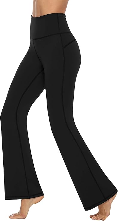 AFITNE Bootcut Yoga Pants with High Waist Tummy Control and Pockets