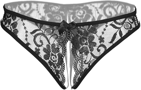Ladies Lace Crotchless Thong underwear