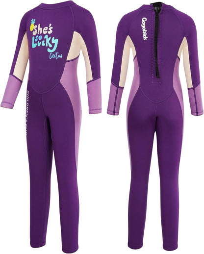 Gogokids Kids Wetsuit 2.5mm Thermal Rash Guard Sun Protection Diving Snorkelling Suit UV 50+