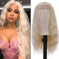 iShine 22 Inch Long Blonde, Lace Front Synthetic Loose Wavy Wig