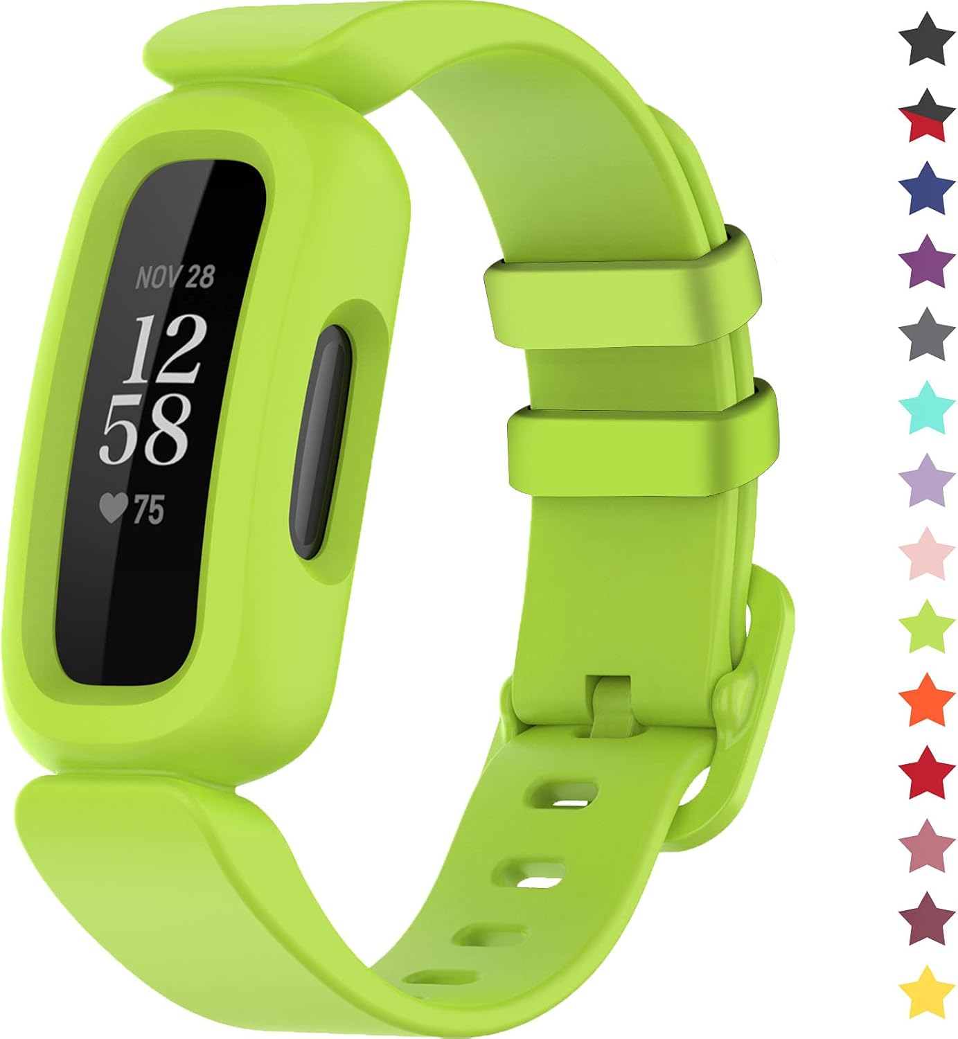 Soft Silicone Adjustable Wristband Replacement Straps compatible with Fitbit Ace 3 Strap for Kids