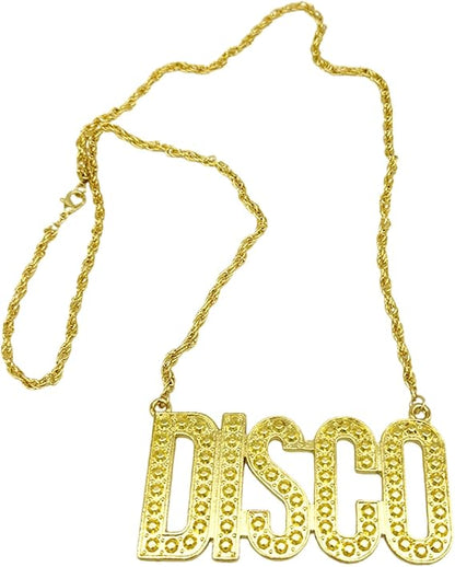 Disco Necklace Gold Chain Necklace fancy dress