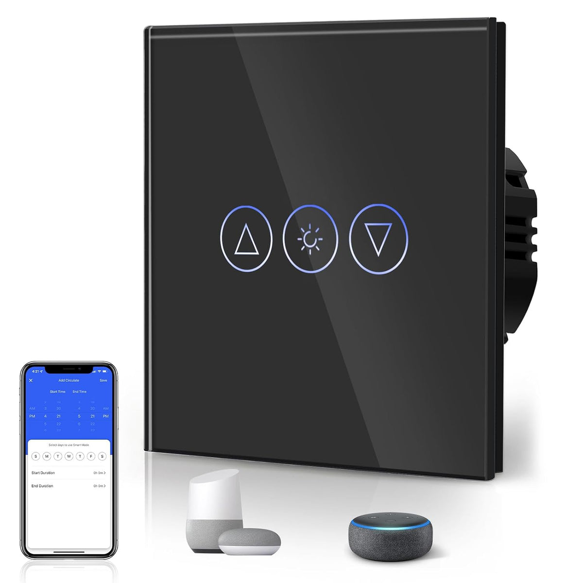 BSEED Smart Dimmer Switch Glass Touch Panel