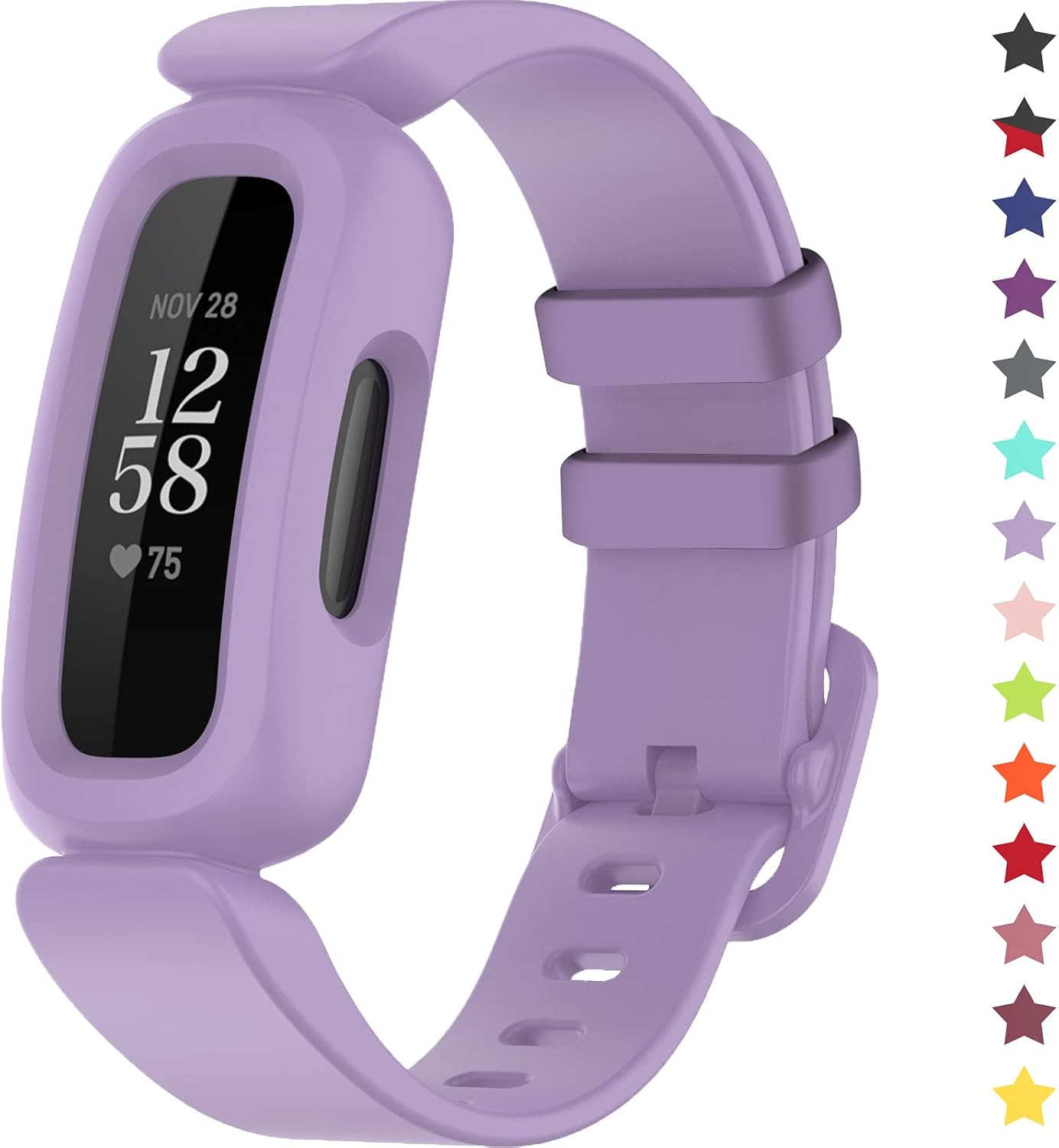 Soft Silicone Adjustable Wristband Replacement Straps compatible with Fitbit Ace 3 Strap for Kids