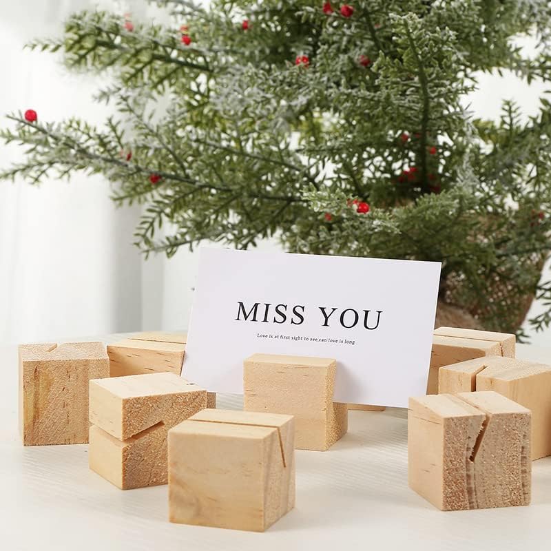 Wooden Card Stand Memo Stand Card Holder 10 Pcs